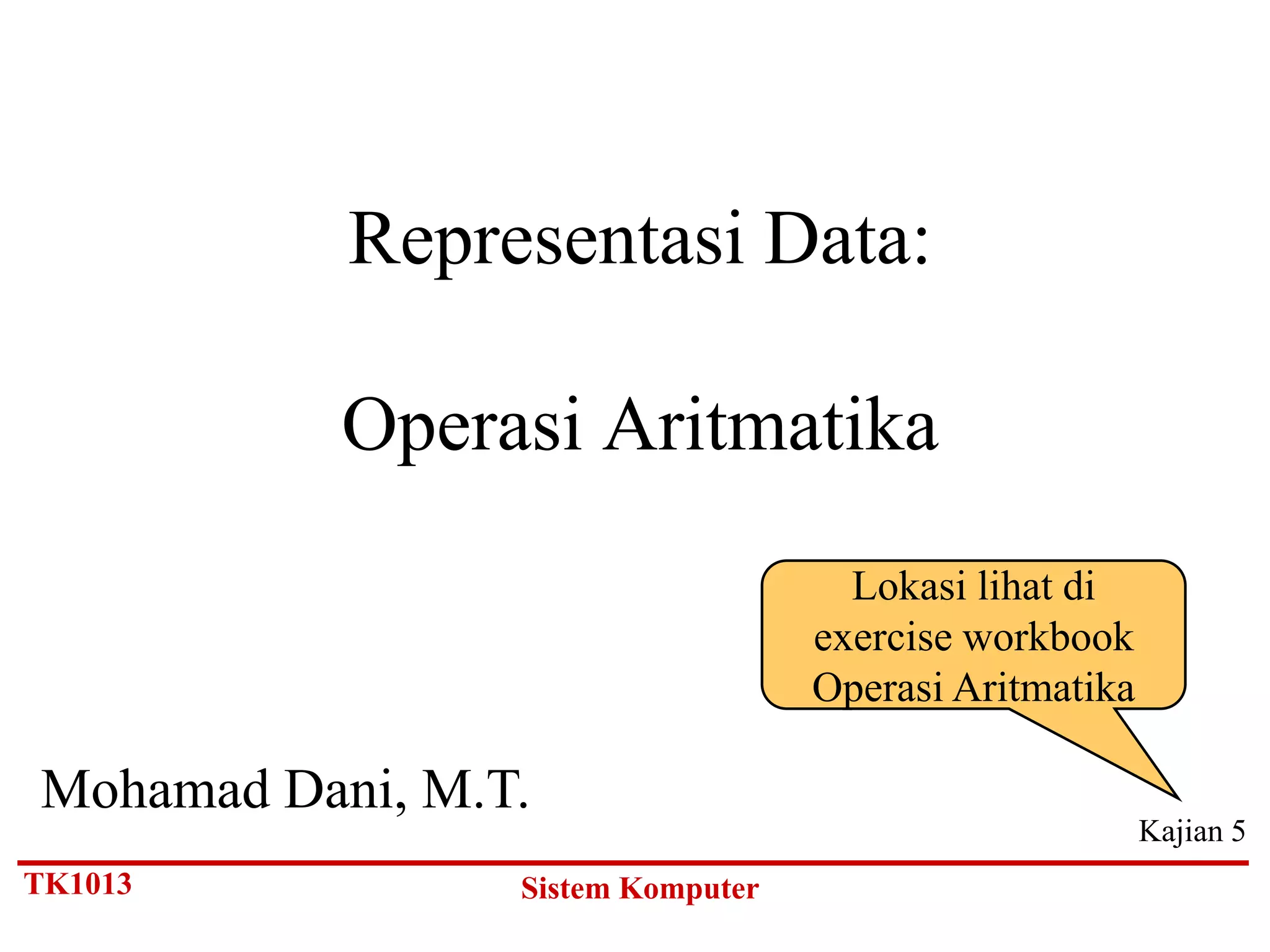 Operasi aritmatika | PPTX