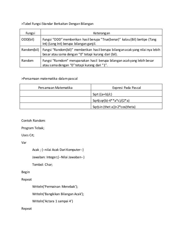 Operasi aritmatika dan logika