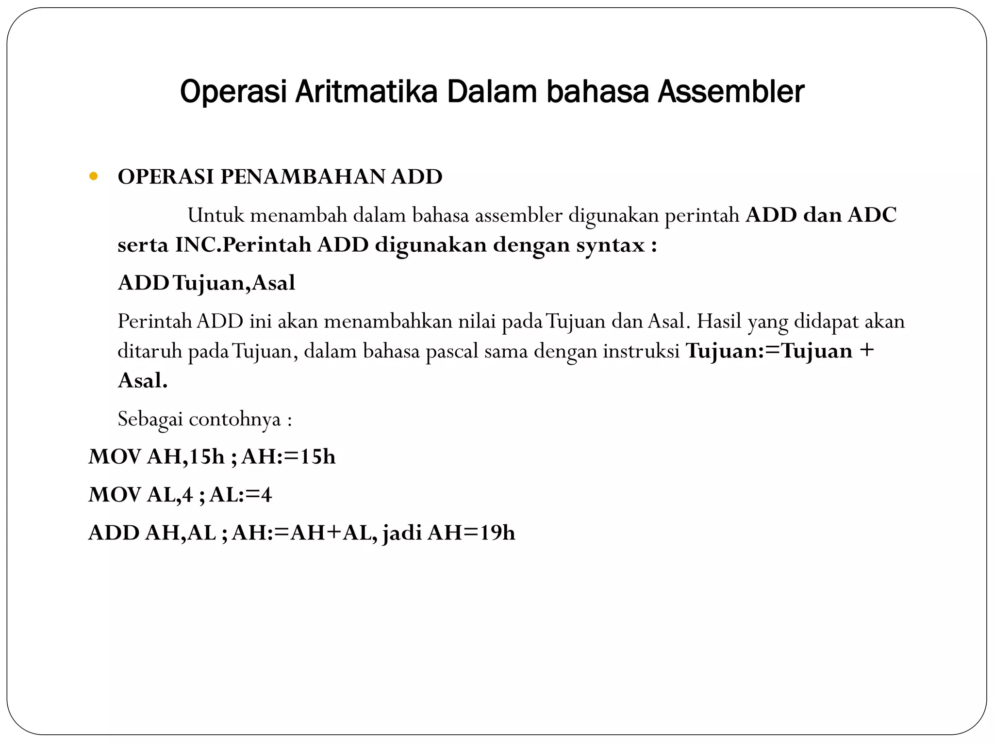 Operasi aritmatika register mikroprosesor | PDF