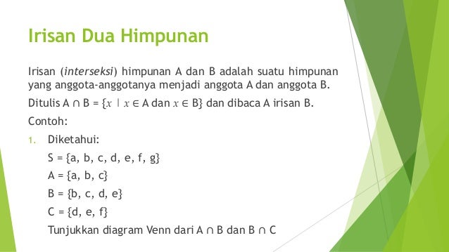 Operasi Himpunan Operasi Himpunan