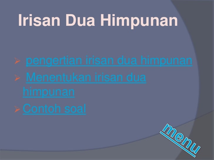 Operasi operasi himpunan
