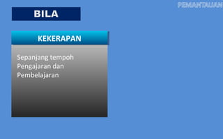 KEKERAPAN
Sepanjang tempoh
Pengajaran dan
Pembelajaran
 