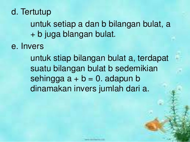 Operasi penjumlahan pada bilangan bulat