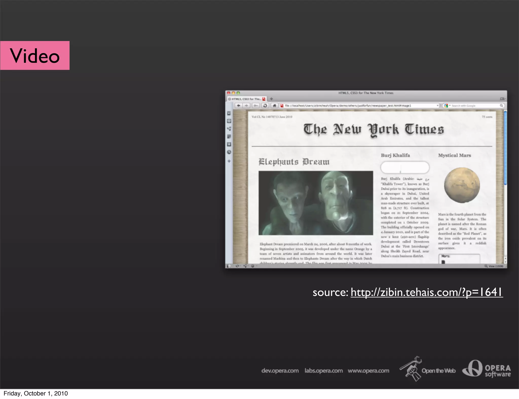 Video




                          source: http://zibin.tehais.com/?p=1641




Friday, October 1, 2010
 