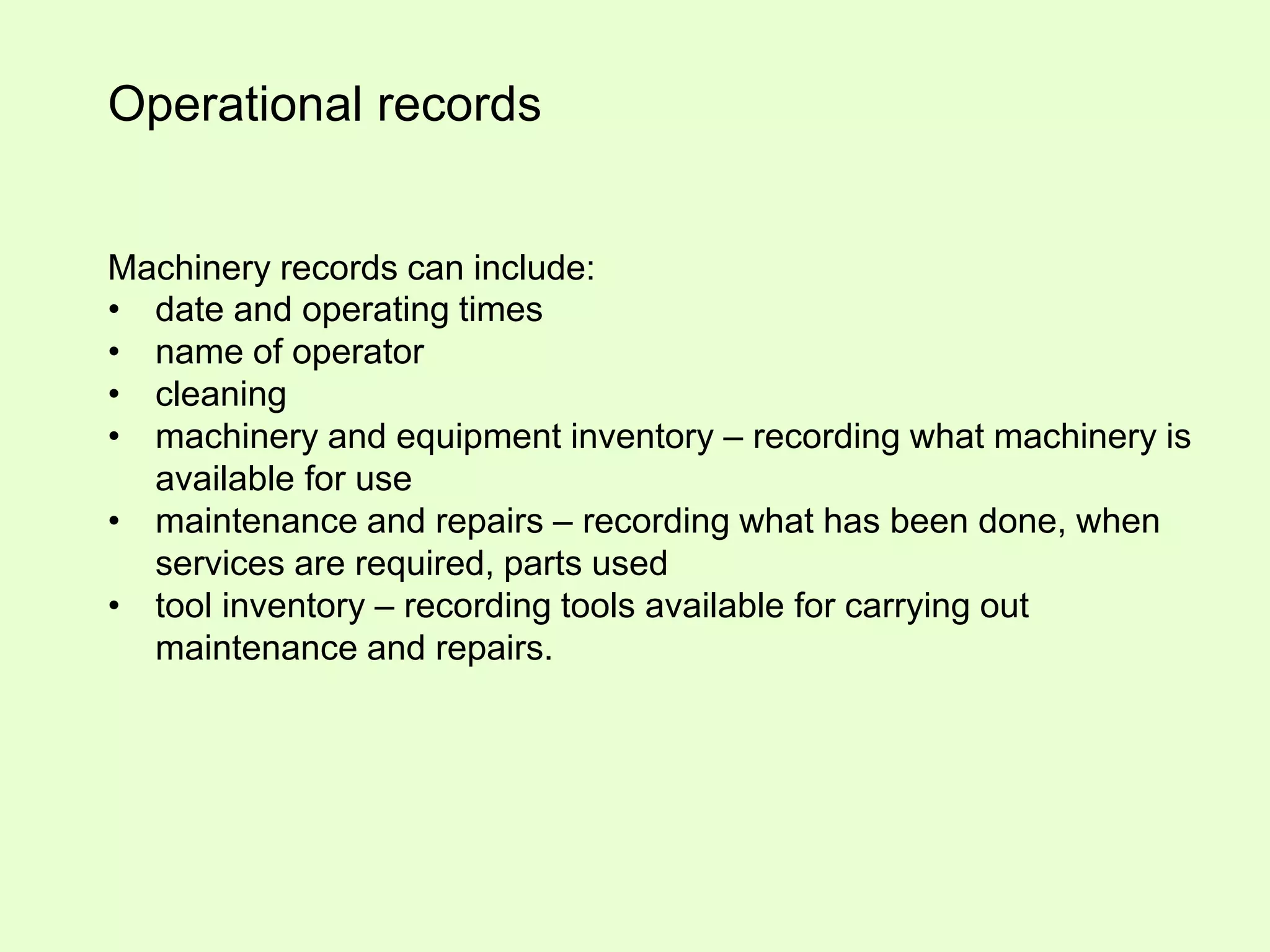 Operate machinery and equipment | PPTX