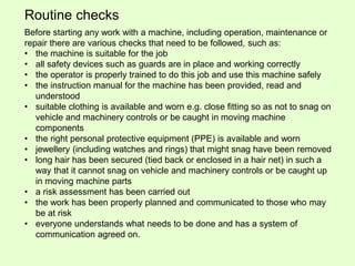Operate machinery and equipment | PPTX
