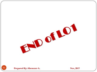 Prepared By:Abenezer A. Nov, 201763
 