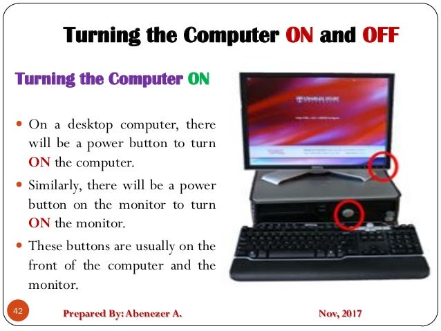 Operate personal computer