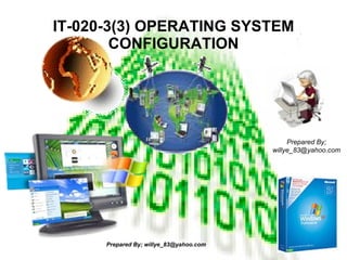IT-020-3(3) OPERATING SYSTEM CONFIGURATION Prepared By; willye_83@yahoo.com Prepared By; willye_83@yahoo.com 