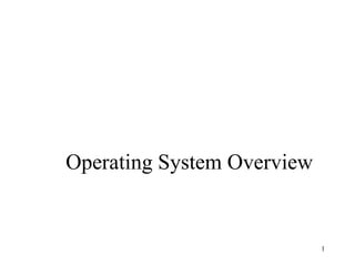 1
Operating System Overview
 