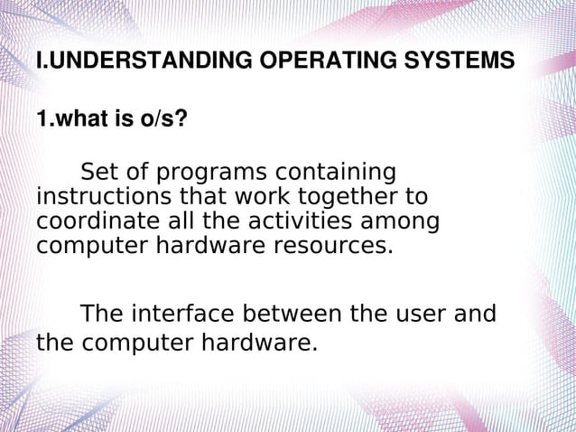 Operating systems | PPT