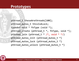 Operating Systems - Advanced Synchronization