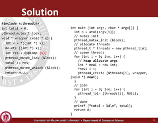 Operating Systems - Advanced Synchronization