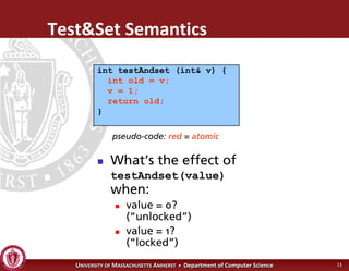 Operating Systems - Advanced Synchronization