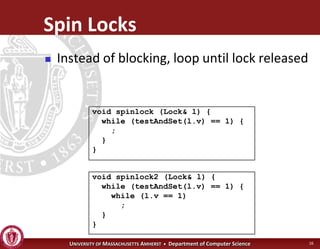 Operating Systems - Advanced Synchronization