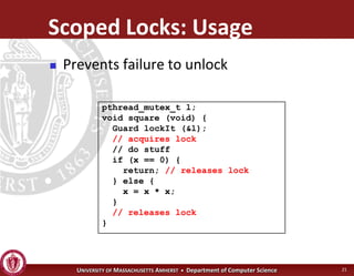 Operating Systems - Advanced Synchronization