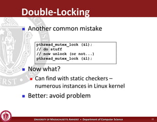 Operating Systems - Advanced Synchronization