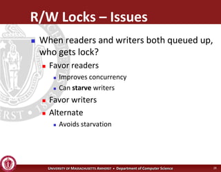 Operating Systems - Advanced Synchronization