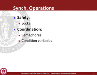 Operating Systems - Advanced Synchronization