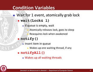 Operating Systems - Advanced Synchronization