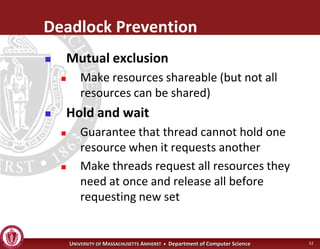 Operating Systems - Advanced Synchronization