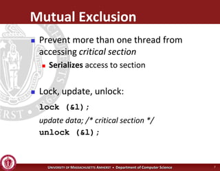 Operating Systems - Advanced Synchronization