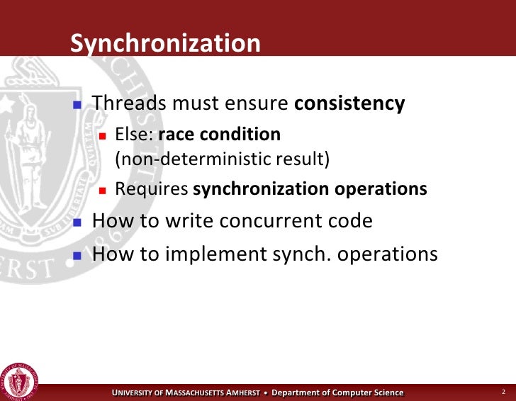 Operating Systems Synchronization