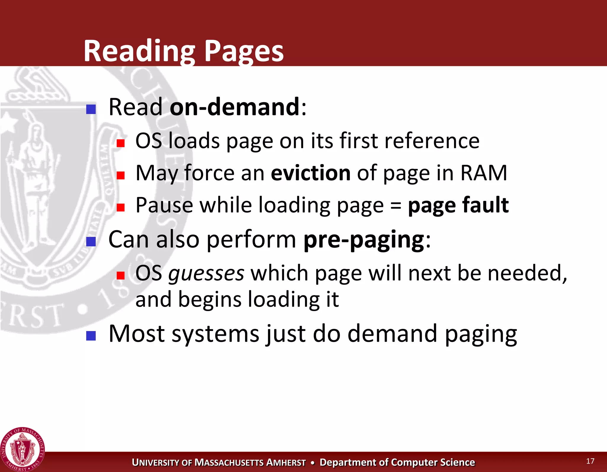 Operating Systems - Virtual Memory