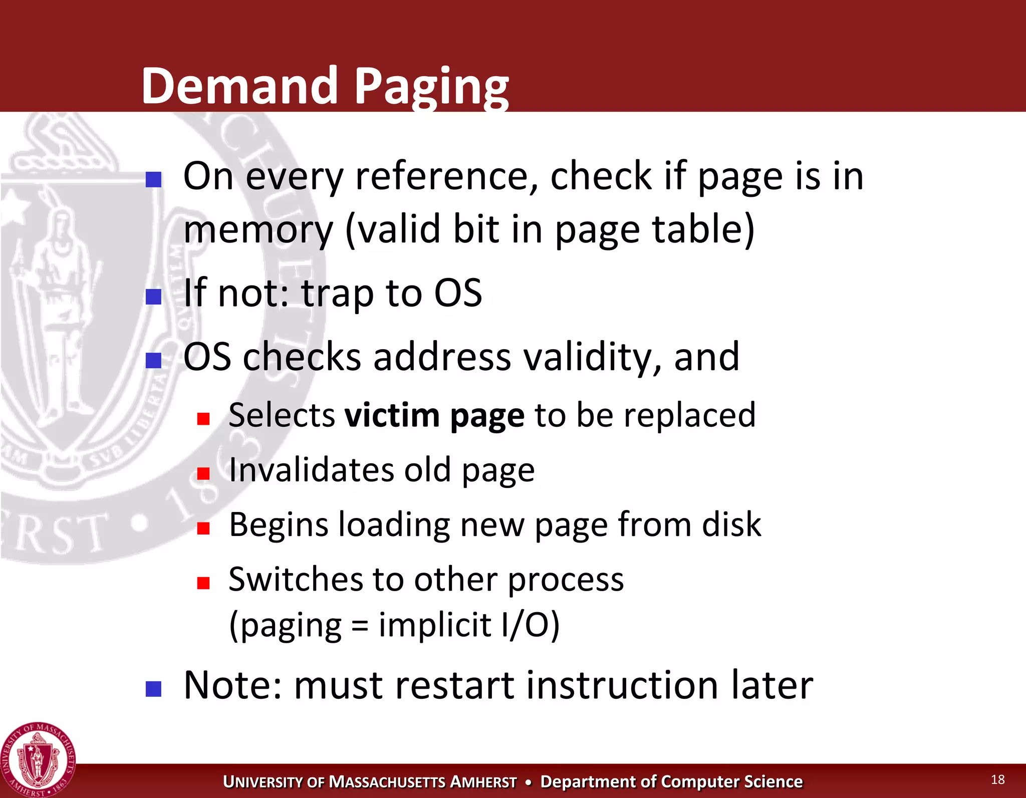 Operating Systems - Virtual Memory