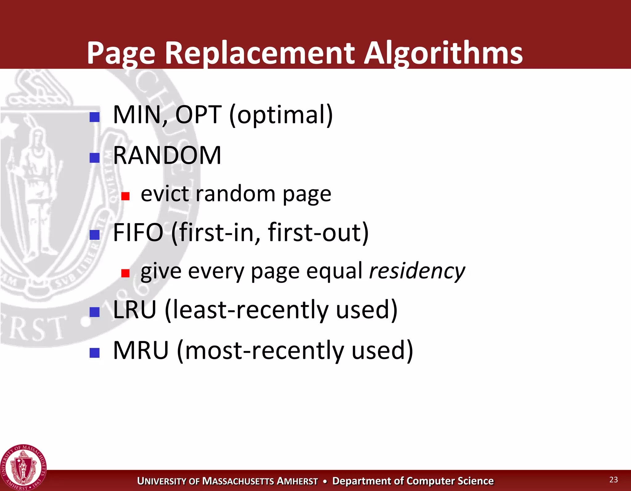 Operating Systems - Virtual Memory