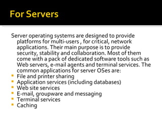 Oses Platform Development Introduction to Operating Systems | PPT