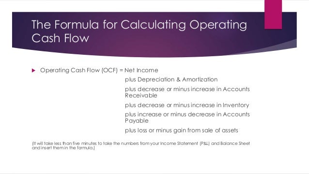 calculate operating cash flow