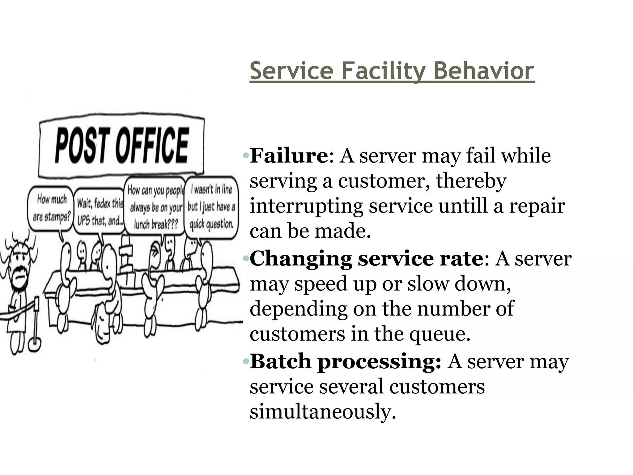 Operating characteristics ofqueuing system ppt
