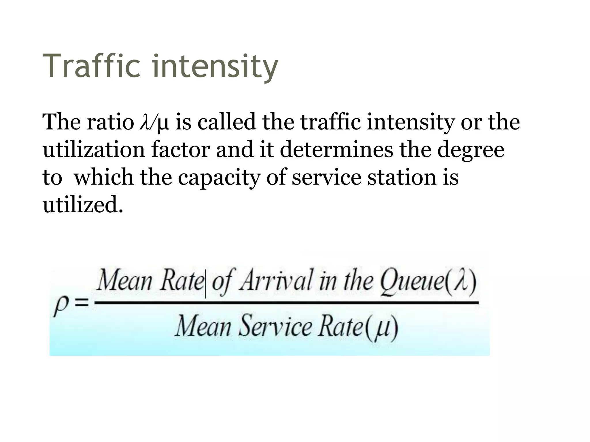 Operating characteristics ofqueuing system ppt