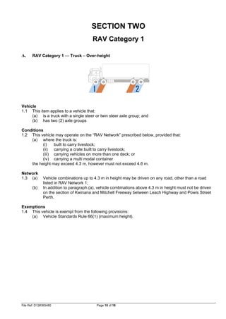Operating Conditions for Rigid Truck & Trailers | PDF