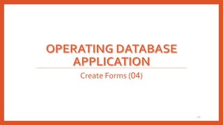 Operating Database Application ODA