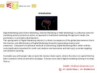 Introduction to Digital Marketing Slide 3