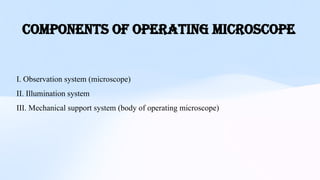 How Does Operating Microscope Work The operating microscope in ophthalmology | PPTX