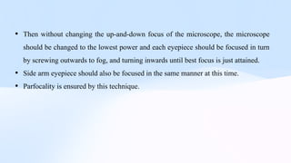Parfocality The operating microscope in ophthalmology | PPTX