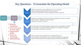 Operating model - Restructuring - Case study | PPTX
