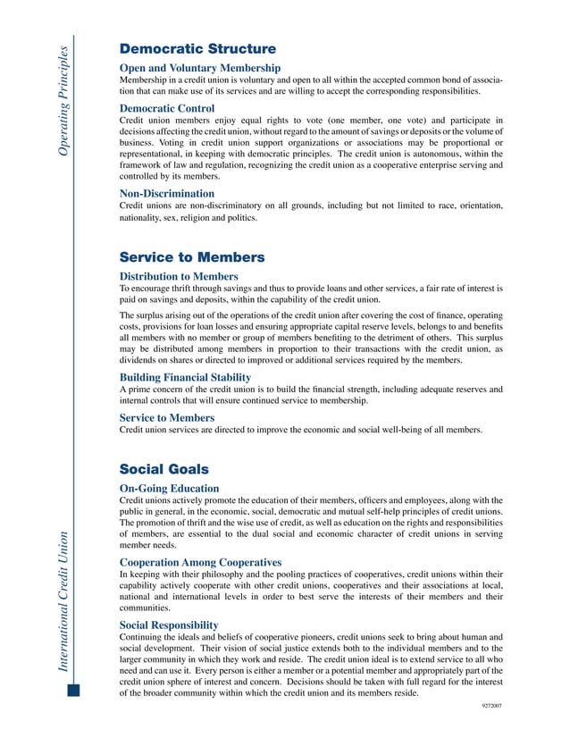 Operating principles