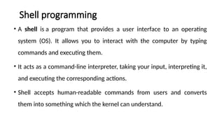 Shell Common Operating Picture operating sys about shells and terminals commands .pptx