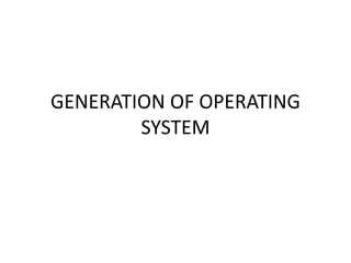 Operating system | PPTX | Operating Systems | Computer Software and ...