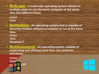 Operating system | PPTX | Operating Systems | Computer Software and ...