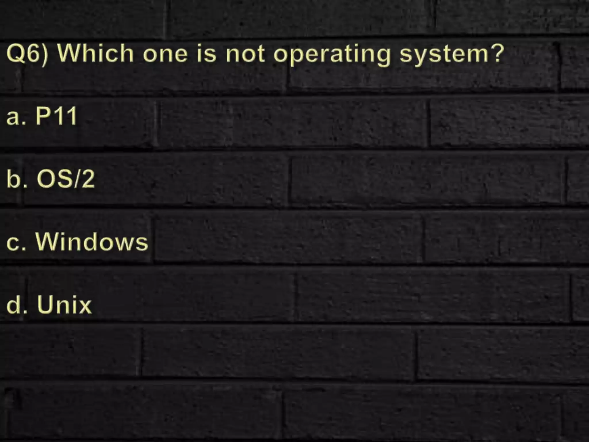 Operating system