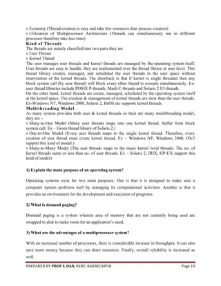 Operating system Interview Questions | PDF