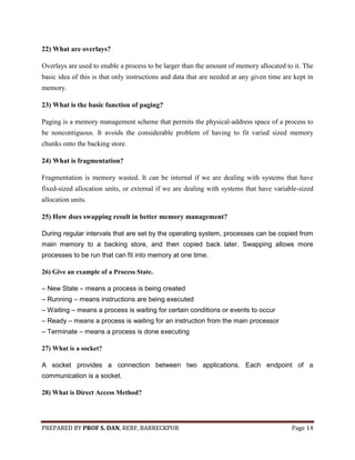 Operating system Interview Questions | PDF