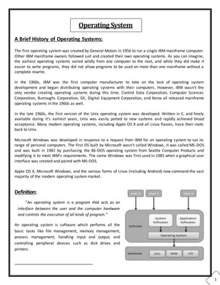 Introduction to Operating System | PDF