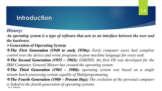 Introduction Operating System ppt by Dr. K. Adisesha | PDF