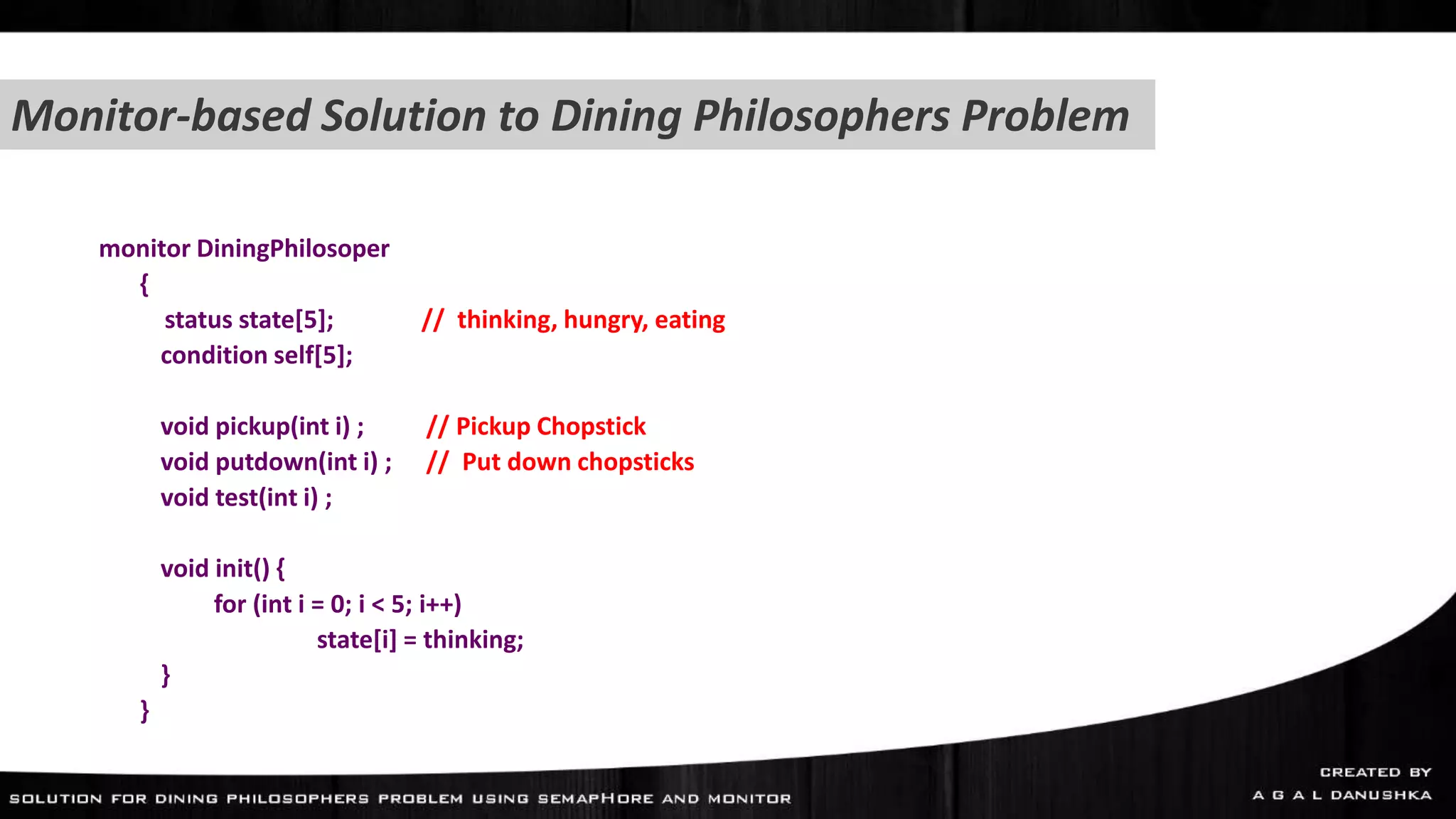 Dining Philosopher Problem and Solution | PPTX | Programming Languages ...